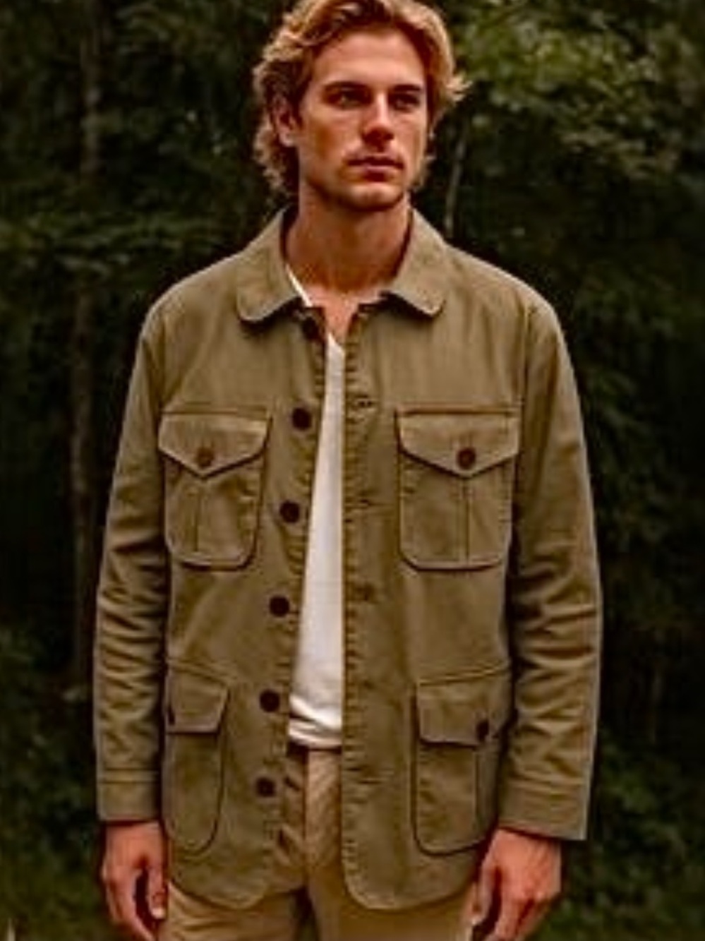 Freenote Cloth Keynot Hunting  Utility Jacket Canvas 4 Button Flap Pockets SZ M